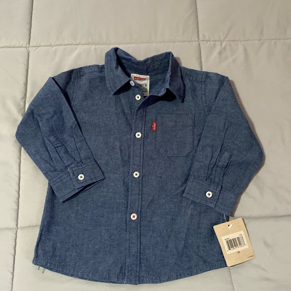 Levi’s long sleeve denim infant shirt